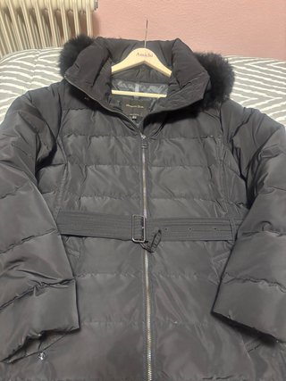 Abrigo Massimo Dutti Negro Talla XL