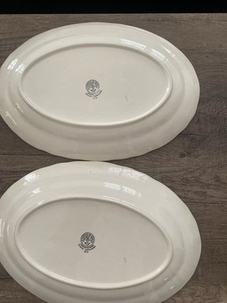 2 Platos Ovalados Cartuja Pikman Antiguos