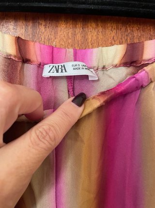 Conjunto Zara fluido estampado rayas