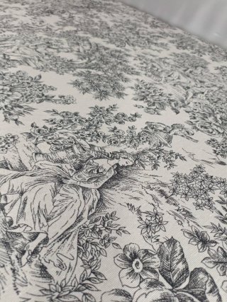 Retal 2x1,40 de tela de loneta  Toile de Jouy