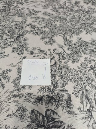 Retal 2x1,40 de tela de loneta  Toile de Jouy