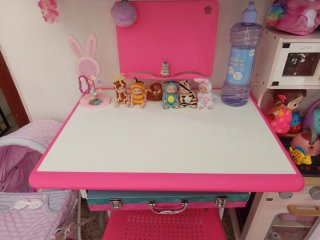 Scrivania e Sedia per Bambini Rosa
