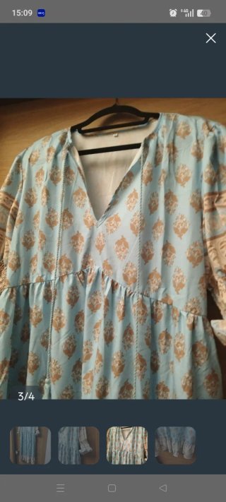 Vestido boho largo estampado