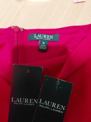 Vestido fiesta Ralph Lauren fuccia