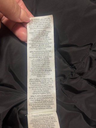 Abrigo Pedro del Hierro Negro XL plumón y plumas