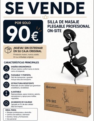Silla de masaje profesional Quirumed 579-S02 NUEVA