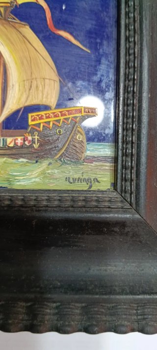 Cerámica Luringa Vintage Barco Pintado