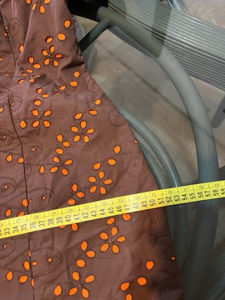 Traje Flamenca Marrón Perforado Naranja