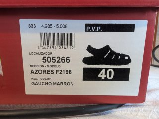 Sandalias Fluchos Azores Talla 40 Hombre Marrones