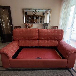 Sofá cama 2 plazas y sillón orejero