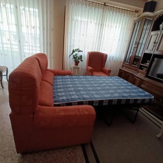Sofá cama 2 plazas y sillón orejero