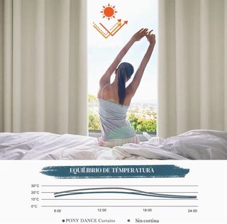 Cortinas Opacas Térmicas 140x245cm Beige claro