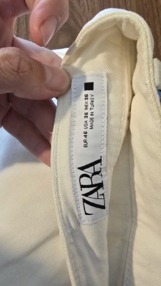 Pantalon Blanco Zara Hombre