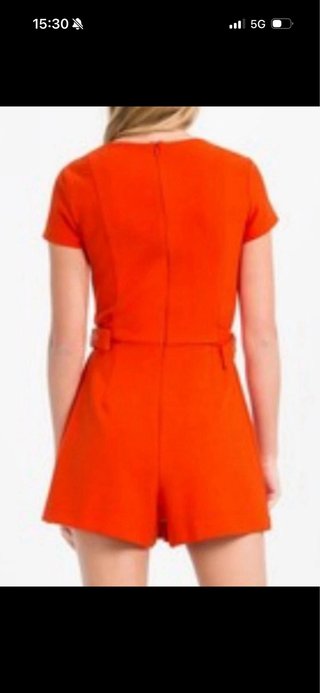 Mono corto rojo anaranjado Zara
