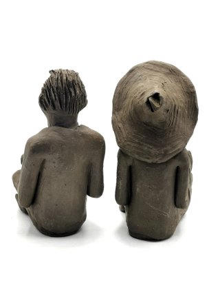 Bonitas figuras costumbristas barro Latino America