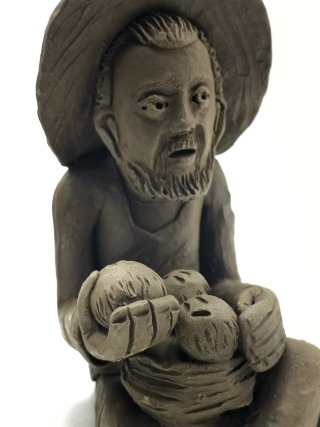 Bonitas figuras costumbristas barro Latino America
