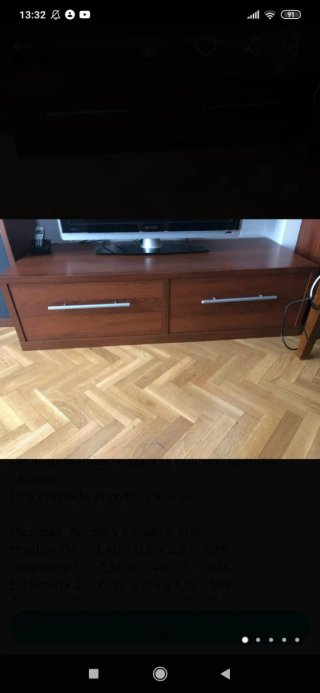 Mueble Ikea con 2 cajones.