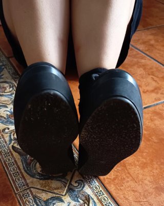 Zapatos negros de plataforma exclusivos