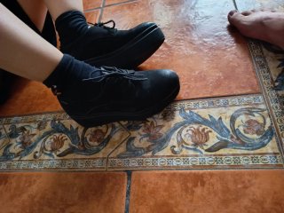Zapatos negros de plataforma exclusivos