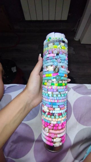 Pulseras de arcilla polimérica multicolor