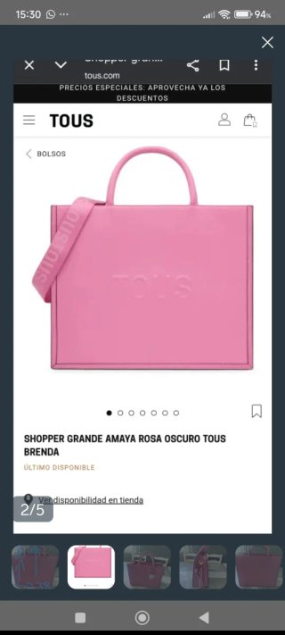 Bolso Tous Rosa y Dorado