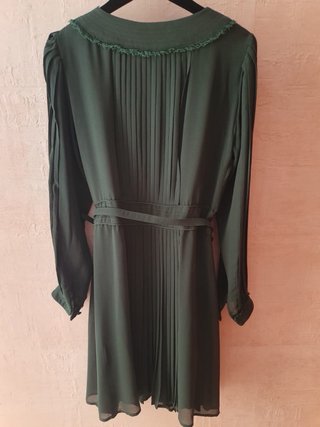 Vestido Noa Noa verde falda plisada