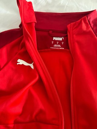 Chaqueta deportiva Puma roja y otra de color verde