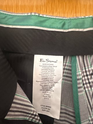 Bermudas Ben Sherman cuadros grises