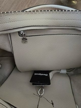 Bolso Desigual Beige y Gris Nuevo