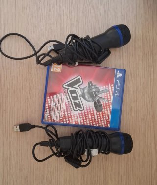 2 Micrófonos PS4 + Juego La Voz