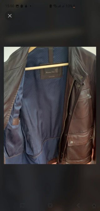 Cazadora Piel Ovina Massimo Dutti Talla XL