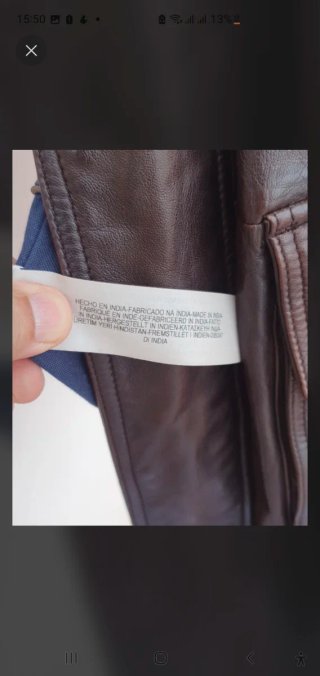 Cazadora Piel Ovina Massimo Dutti Talla XL
