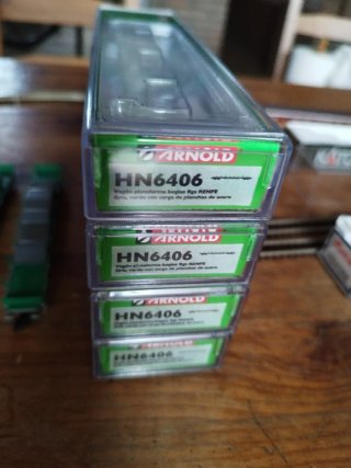 4 Vagones teleros Arnold Escala N