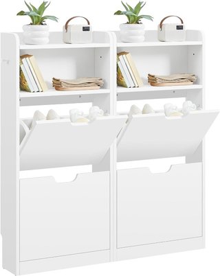 Scarpiera a 4 Livelli con 4 Cassetti a Ribalta Mobile Slim