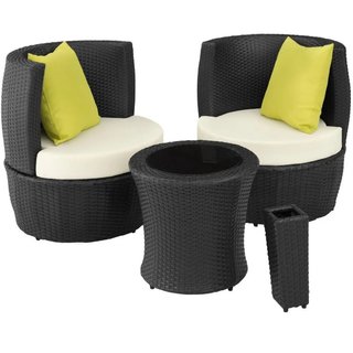 Set da giardino in rattan e alluminio Nizza 2+1+1 · Vetro
