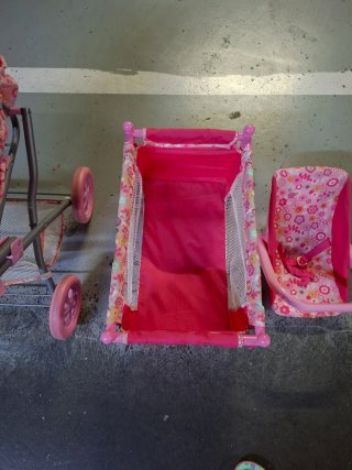 Lote Juguetes: Silla Paseo, Cuna, Hamaca
