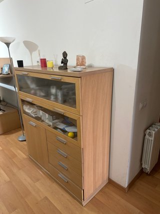 Armadio grande con vetrine per sala da pranzo
