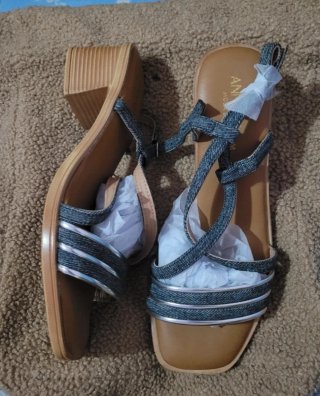 Sandalias Tacon Madera Talla 37
