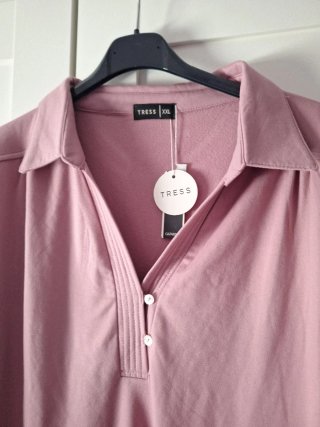 Vestido rosa talla 44 nuevo. Tipo polo
