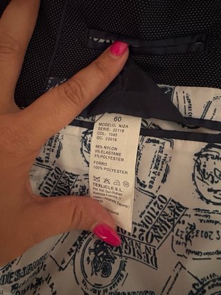 Traje de hombre azul