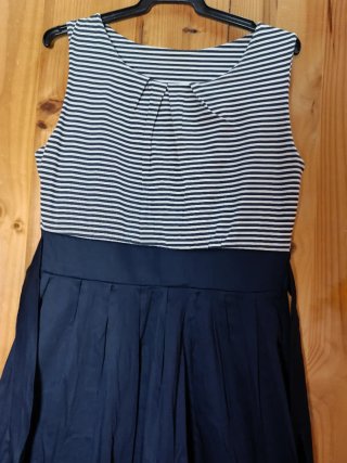 Vestido marinero rayas azul y blanco