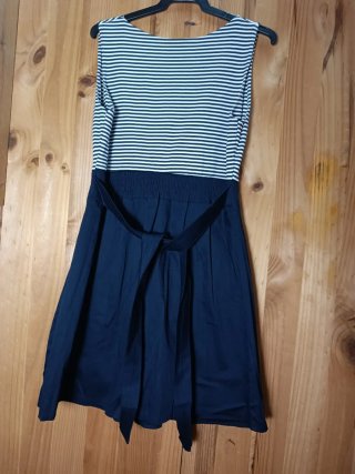 Vestido marinero rayas azul y blanco
