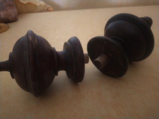 Pináculos madera maciza Vintage (2 unidades)