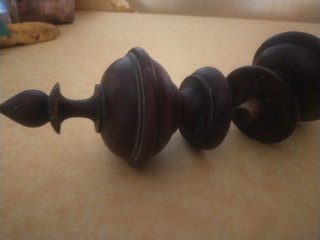 Pináculos madera maciza Vintage (2 unidades)