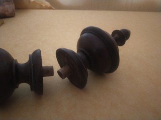Pináculos madera maciza Vintage (2 unidades)