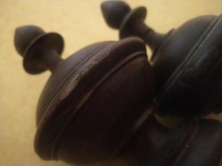 Pináculos madera maciza Vintage (2 unidades)