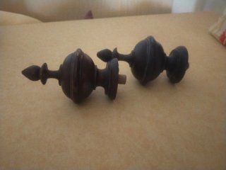 Pináculos madera maciza Vintage (2 unidades)
