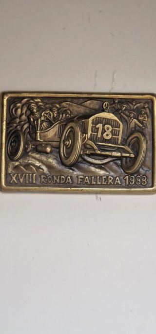 Placa Bronce XVIII Ronda Fallera 1988 14x9