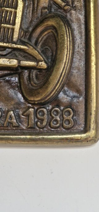 Placa Bronce XVIII Ronda Fallera 1988 14x9