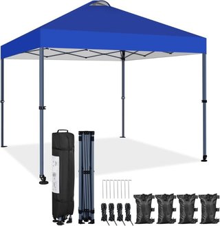Gazebo Pieghevole 3x3 M da Giardino con Ruote per la